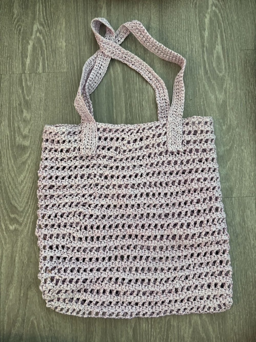 Handmade Lilac Crochet Tote Bag